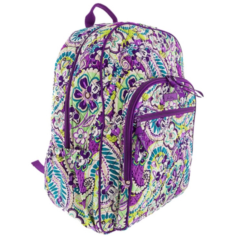 Disney Vera Bradley Campus Backpack Plums Up